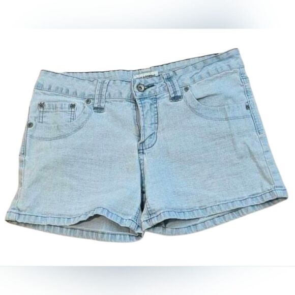 Vintage Hot Bottoms Light Wash Jean Shorts - Size 11/12 - Picture 1 of 3